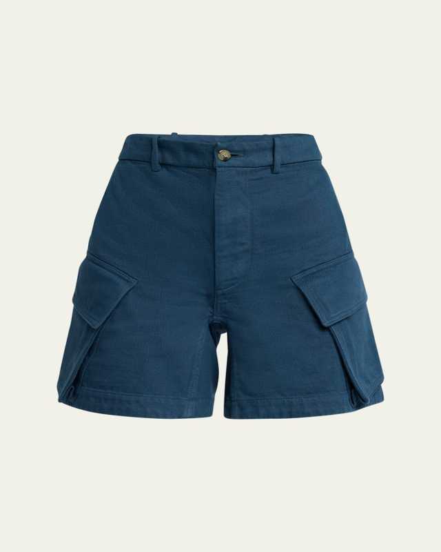 High Waist Cargo Shorts